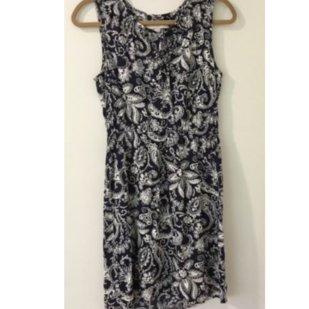 LOFT Navy & White Dress